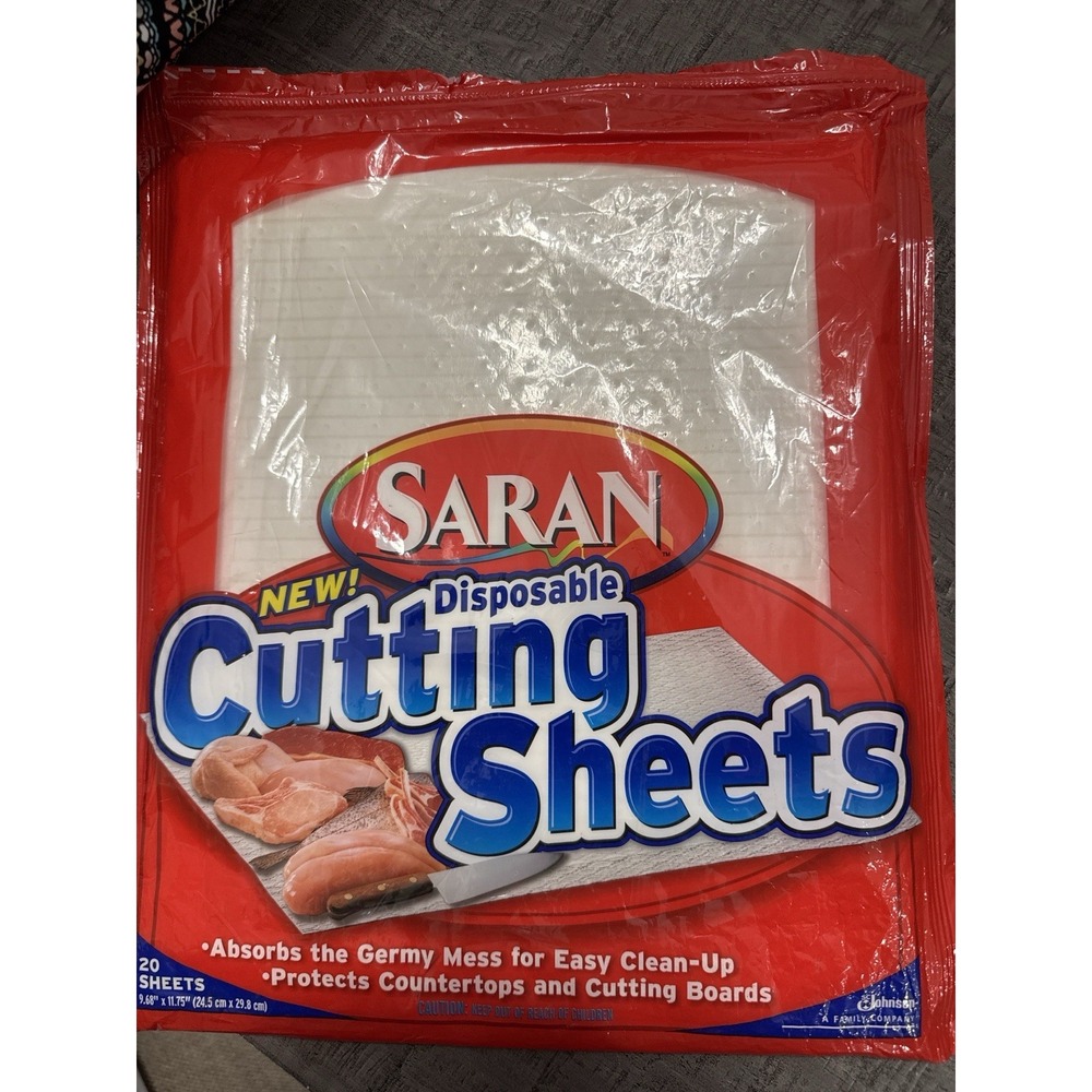 New Saran Disposable Cutting Sheets 20 Ct Sealed Discontinued 2002 S.C. Johnson